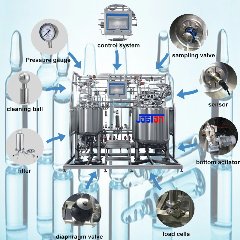 Joston Food Grade 1000 Liter Agitator Mixing Tank System with Bottom Homogenizer